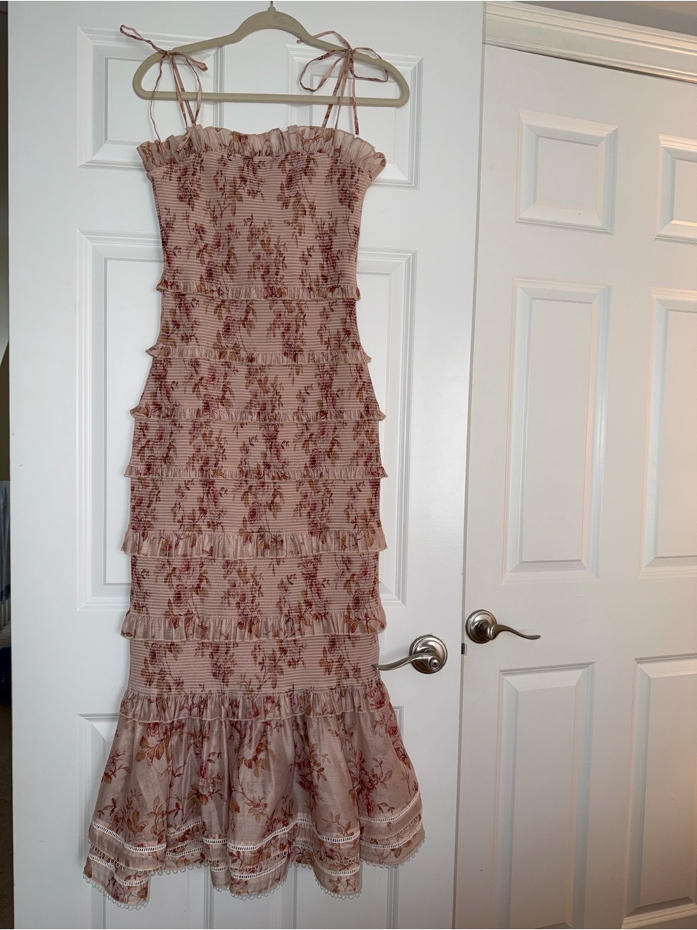 V. Chapman Floral Maxi Dress with Tie Straps